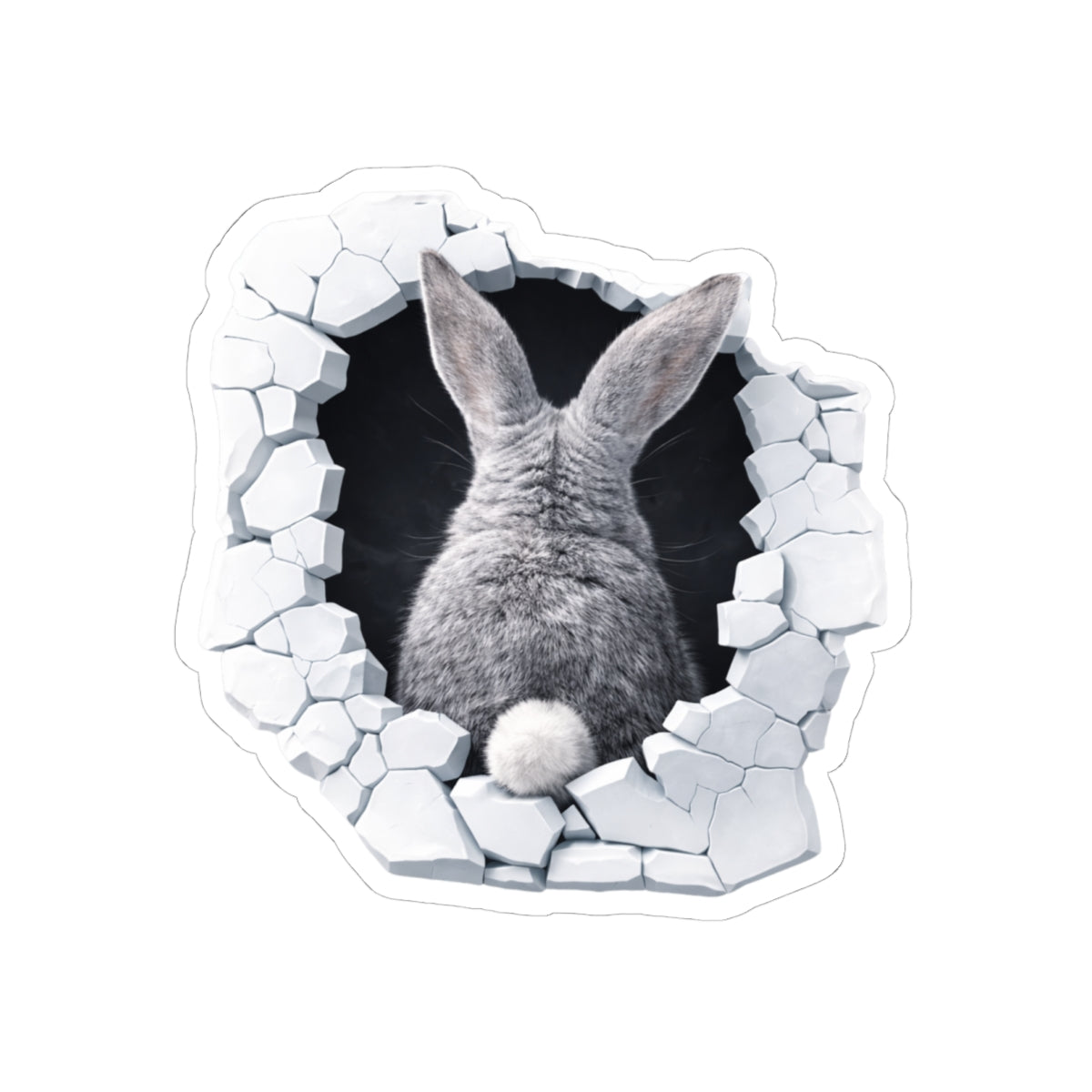 Bunny Funny Kiss-Cut Sticker