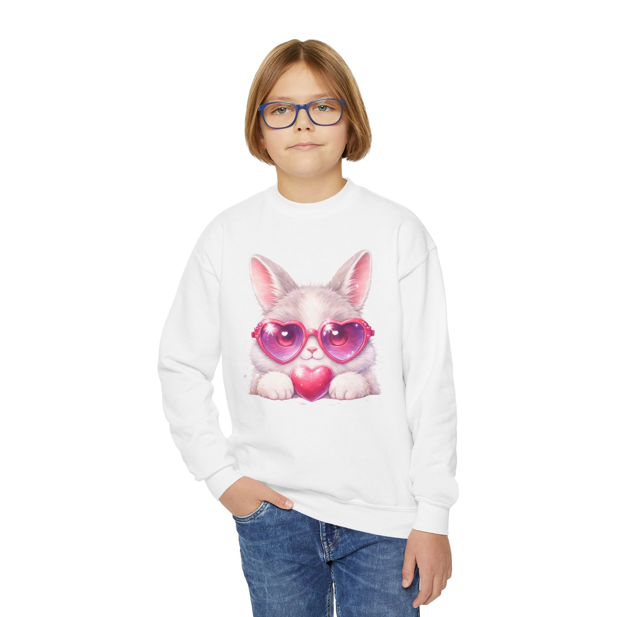 Bunny theme Youth Crewneck Sweatshirt