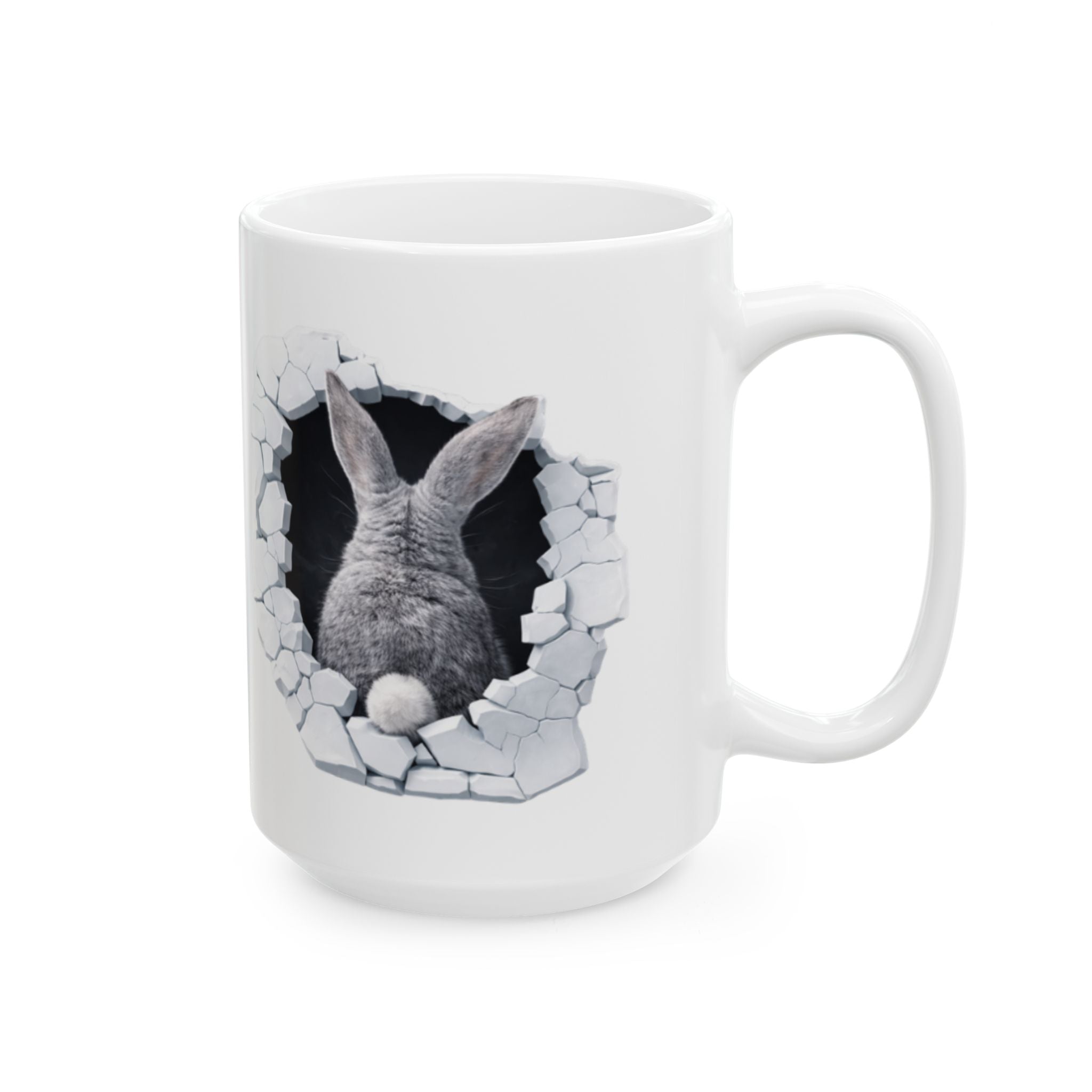 Bunny Ceramic Mug – “Did Someone Say Snacks?” Coffee Cup