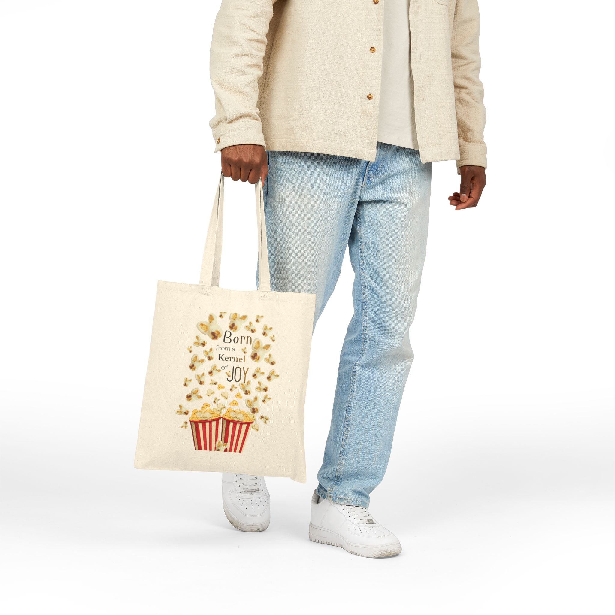 Tote Bag — "Popcorn" Bunny Canvas Tote