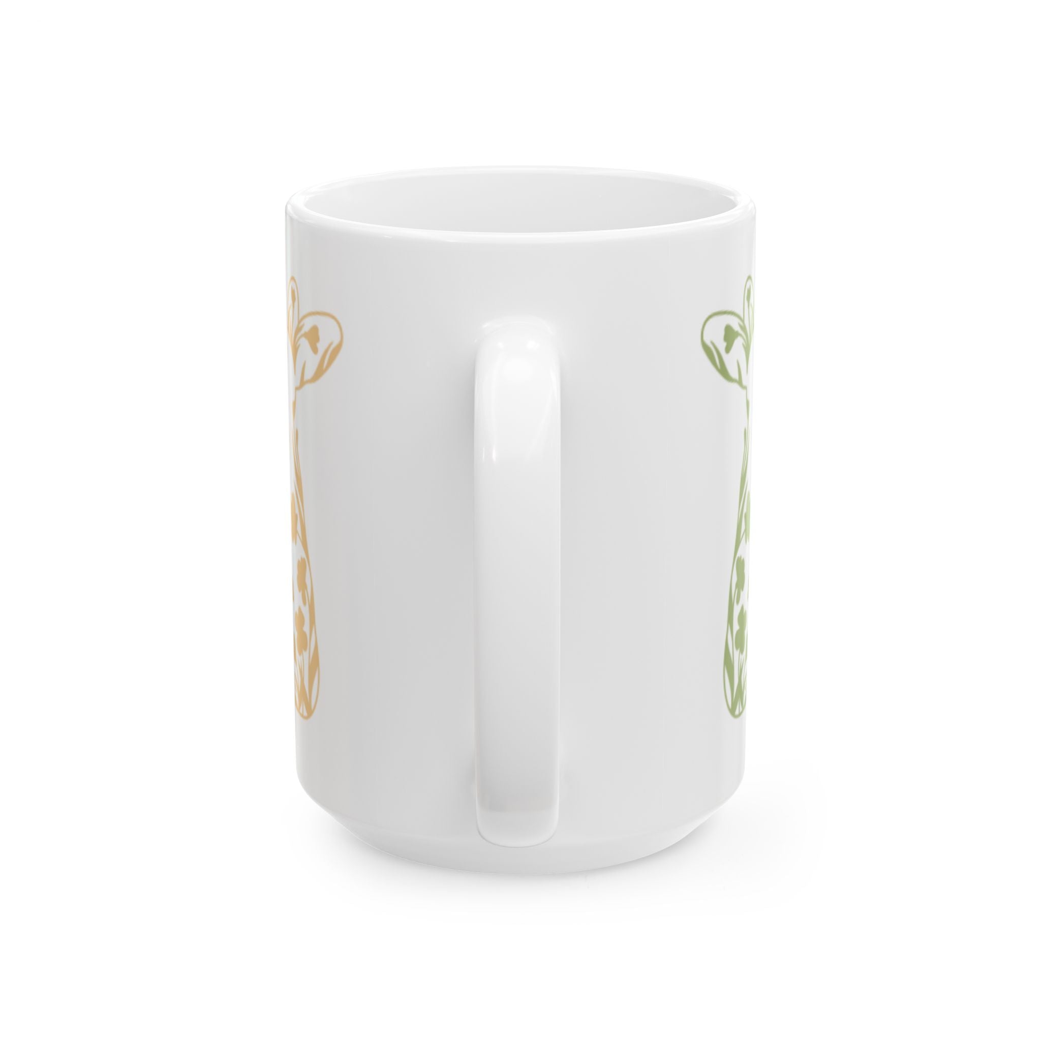 Bunny Floral Mug Ceramic Coffee Cup (11oz & 15oz)
