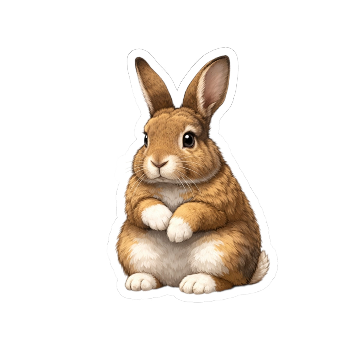 So Cute Bunny Kiss-Cut Sticker