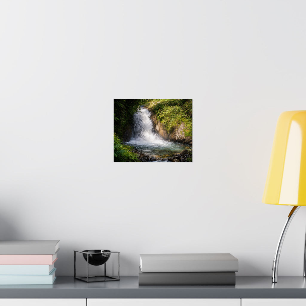 Waterfall Matte Horizontal Poster Landscape Wall Art