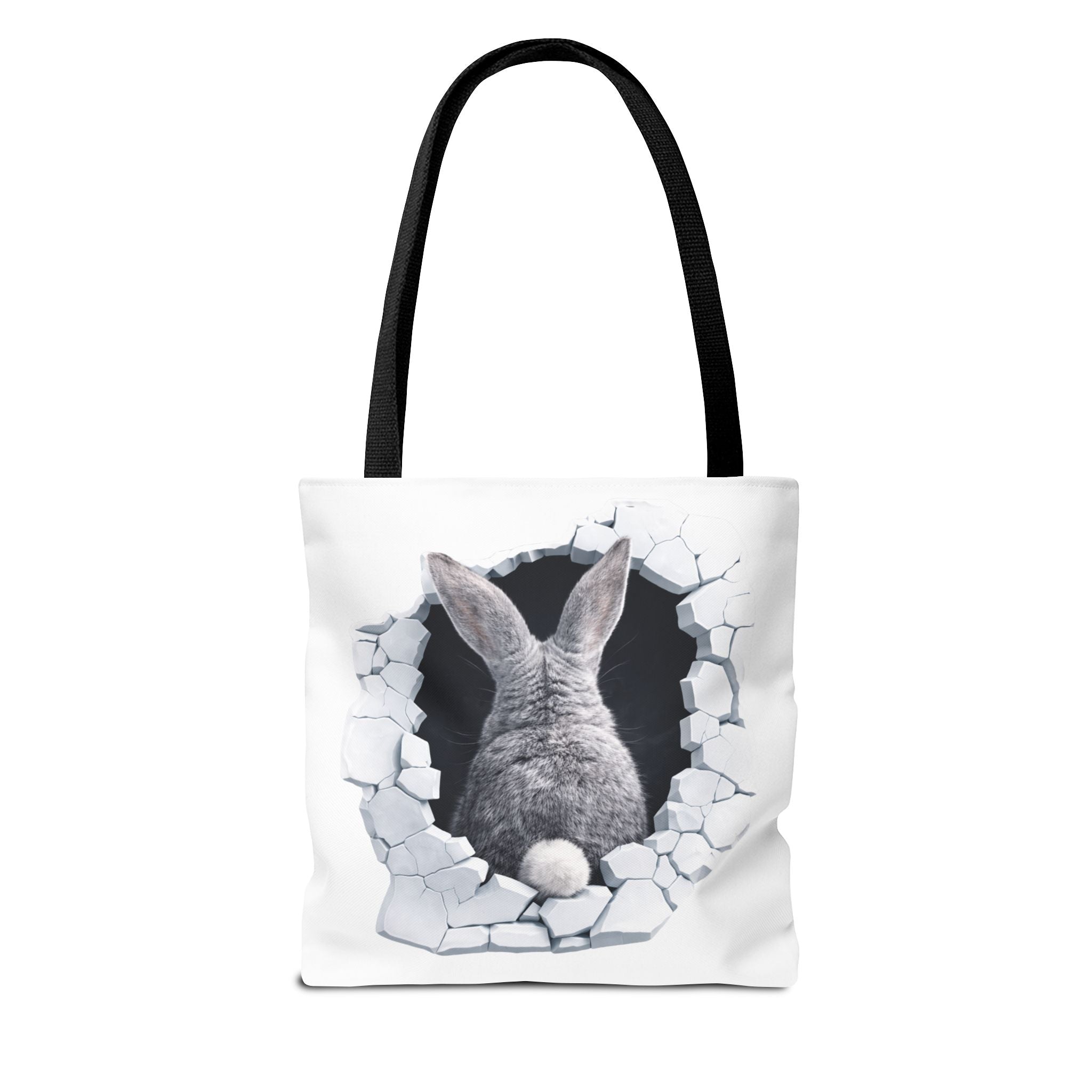 Bunny Peeking Tote Bag — "Did Someone Say Snacks?"