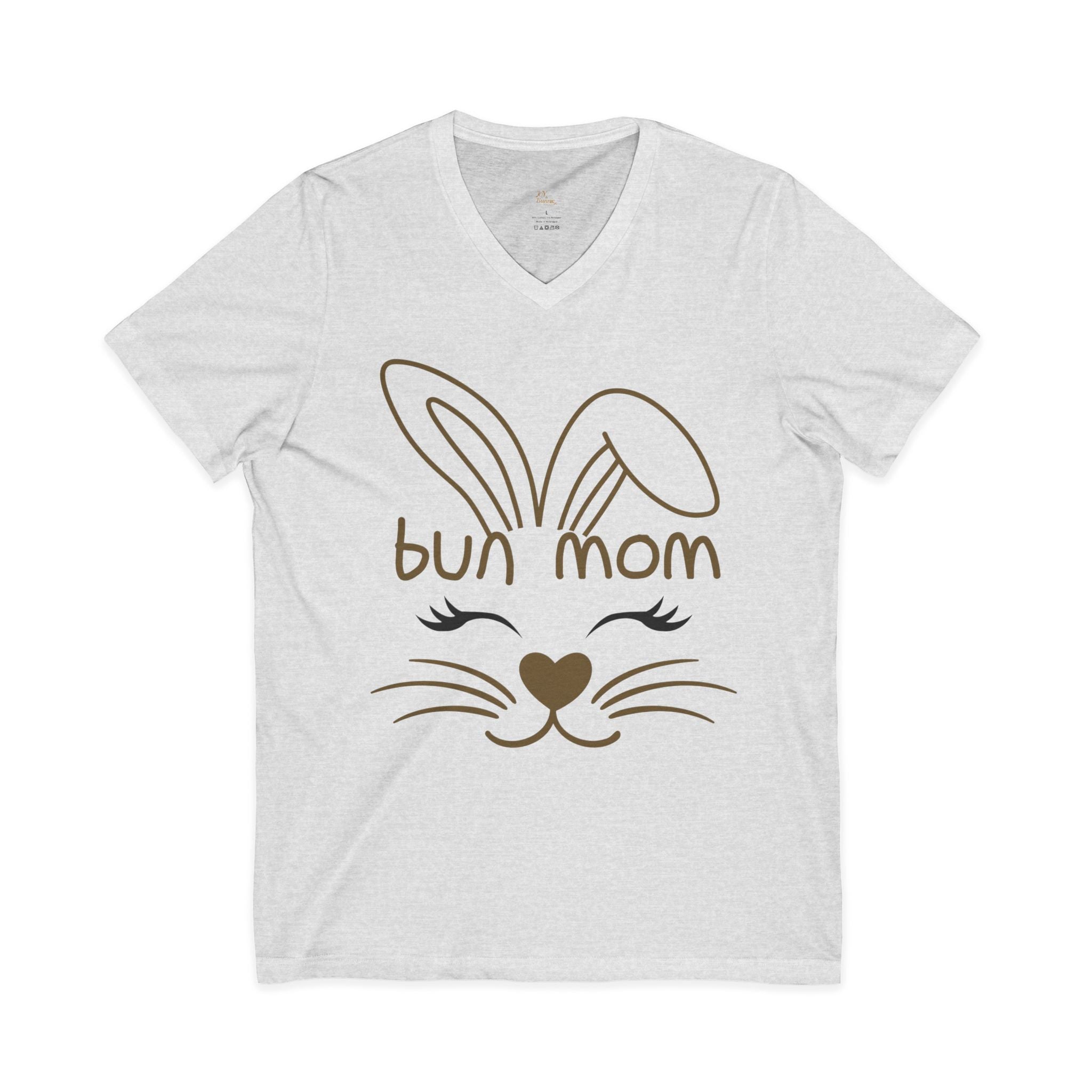 Bun Mom V-Neck Tee