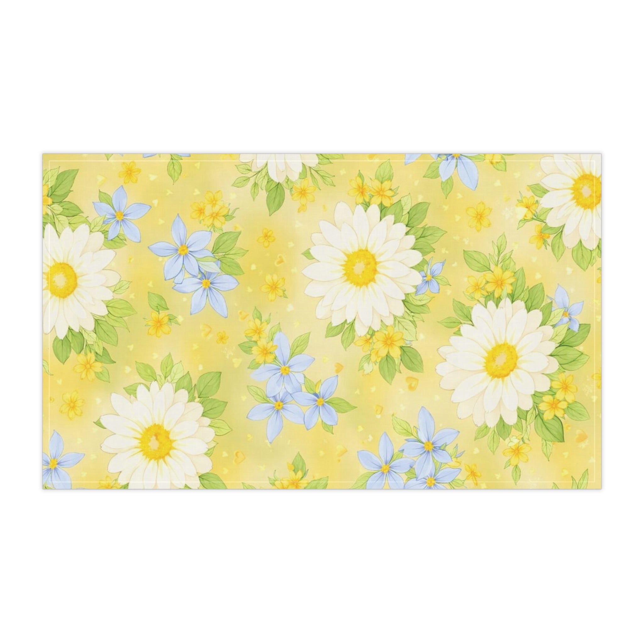 Daisy Meadows Floral Tea Towel – Yellow Spring Kitchen Towel