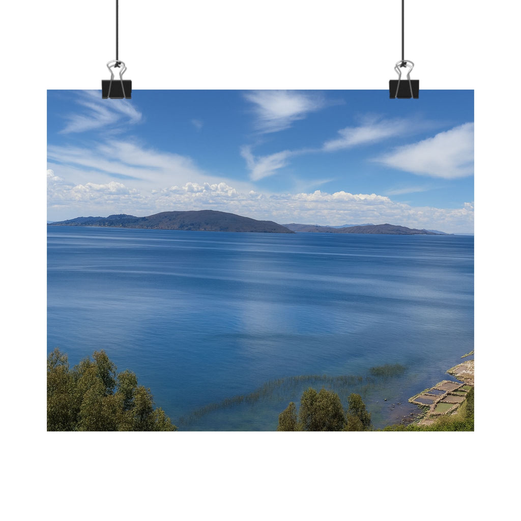 Lake Titicaca Peru Matte Horizontal Poster Landscape Wall Art
