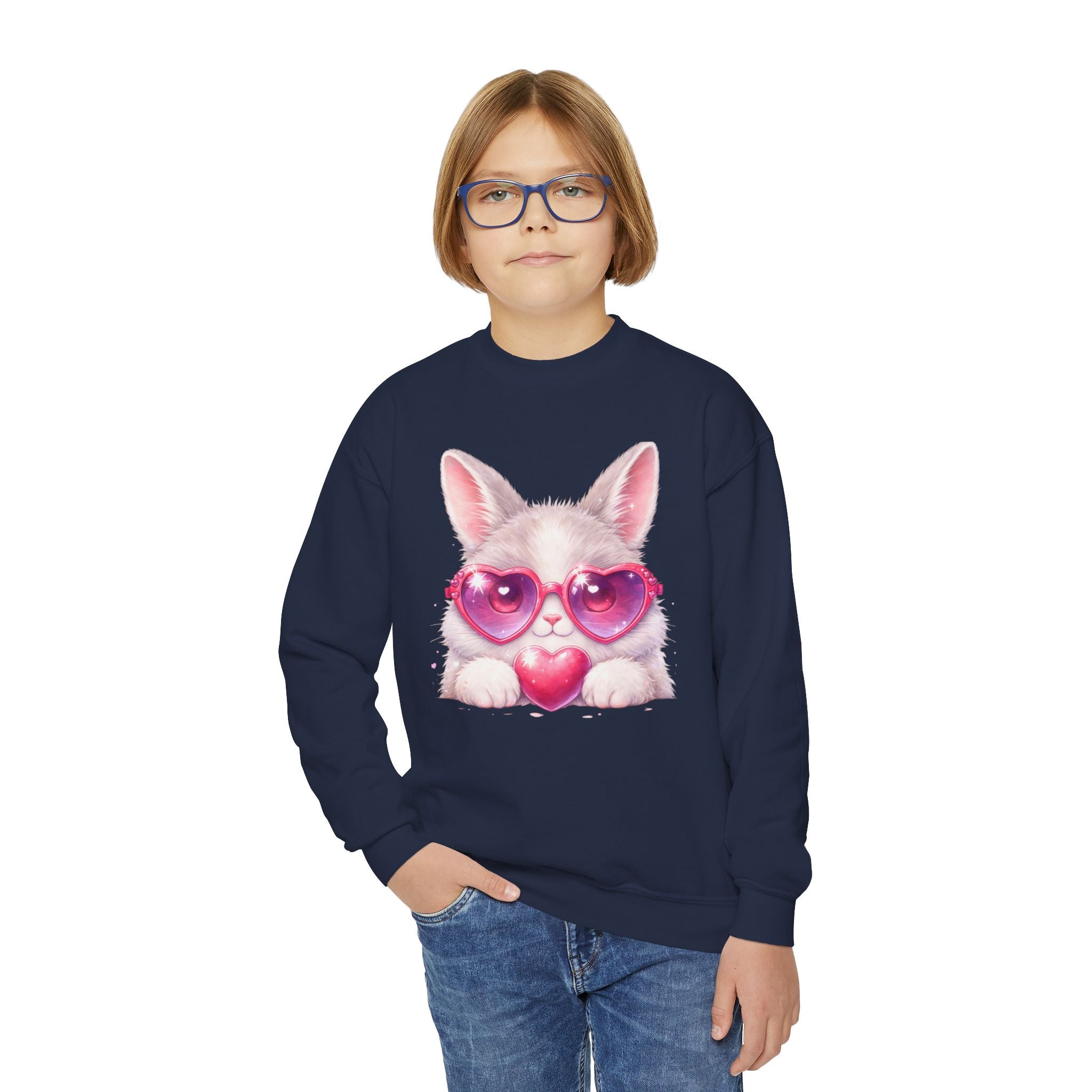 Bunny theme Youth Crewneck Sweatshirt