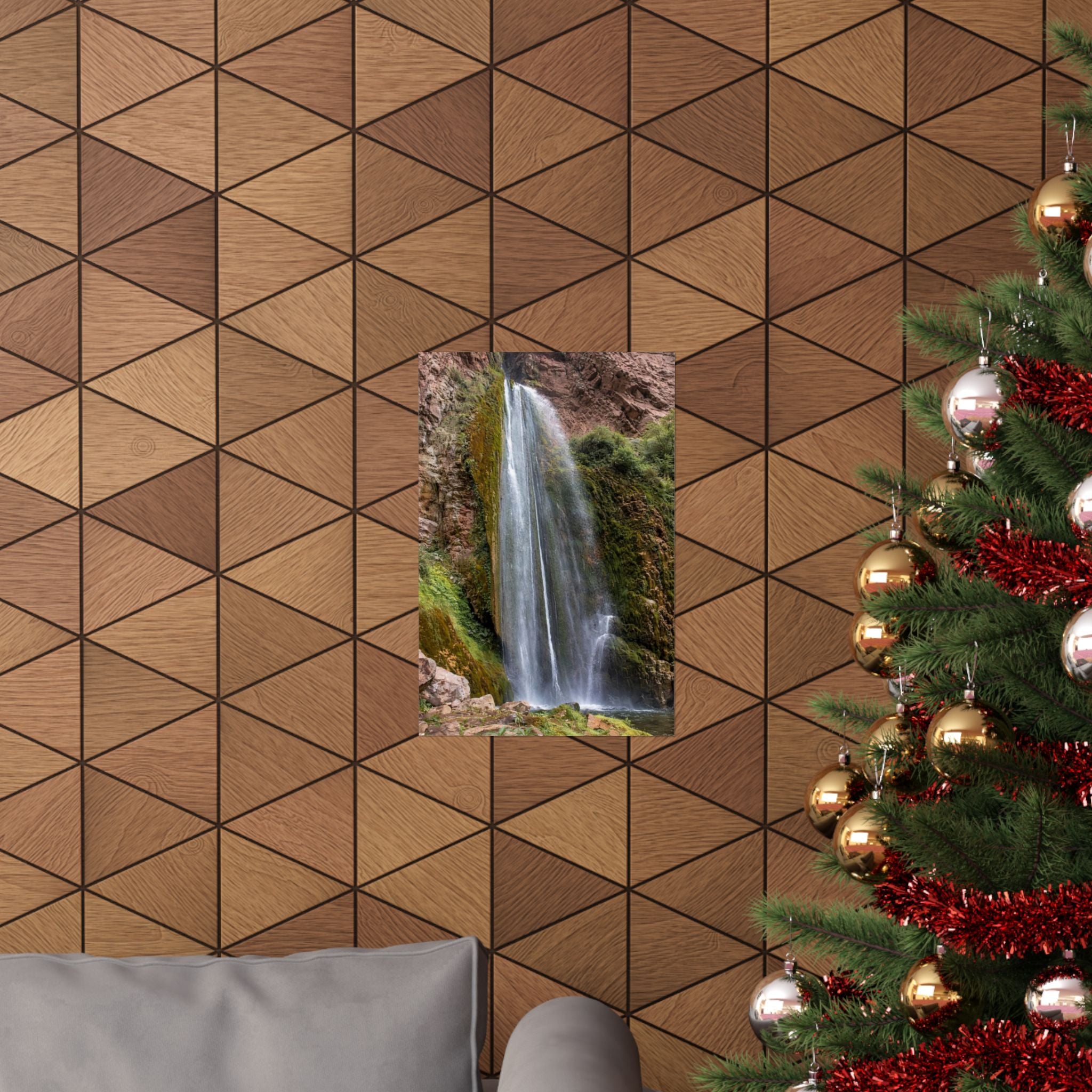 Waterfall Matte Vertical Poster Nature Wall Art