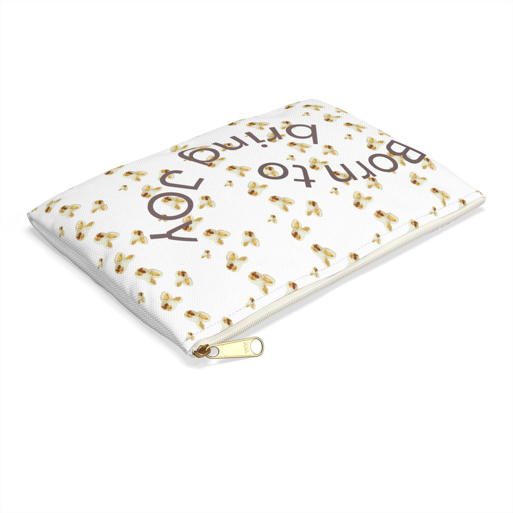 Accessory Pouch — "POPCORN money" Bunny Pattern little pouch