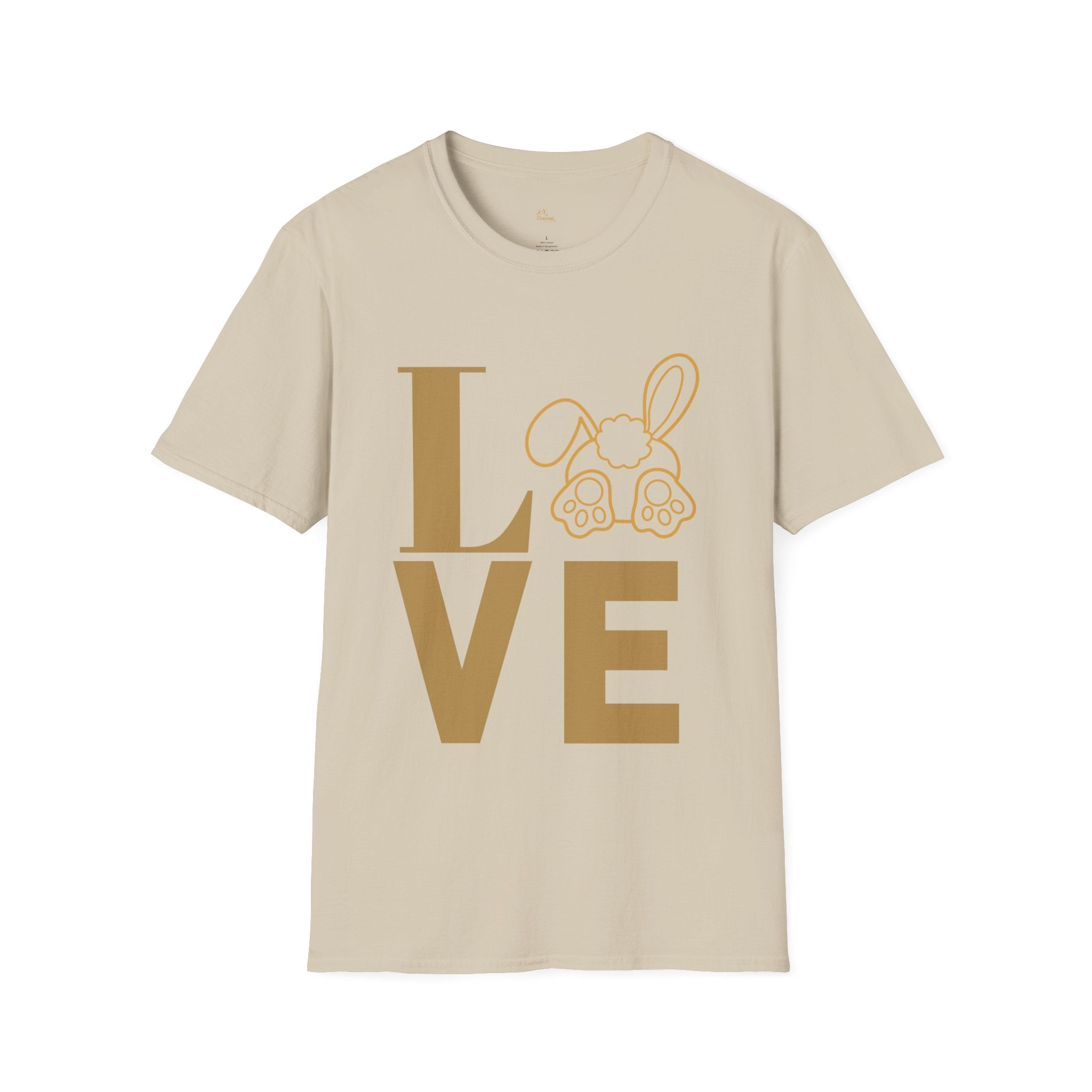 Cute Bunny Love Unisex Softstyle T-Shirt for Spring , Bunny Tee,