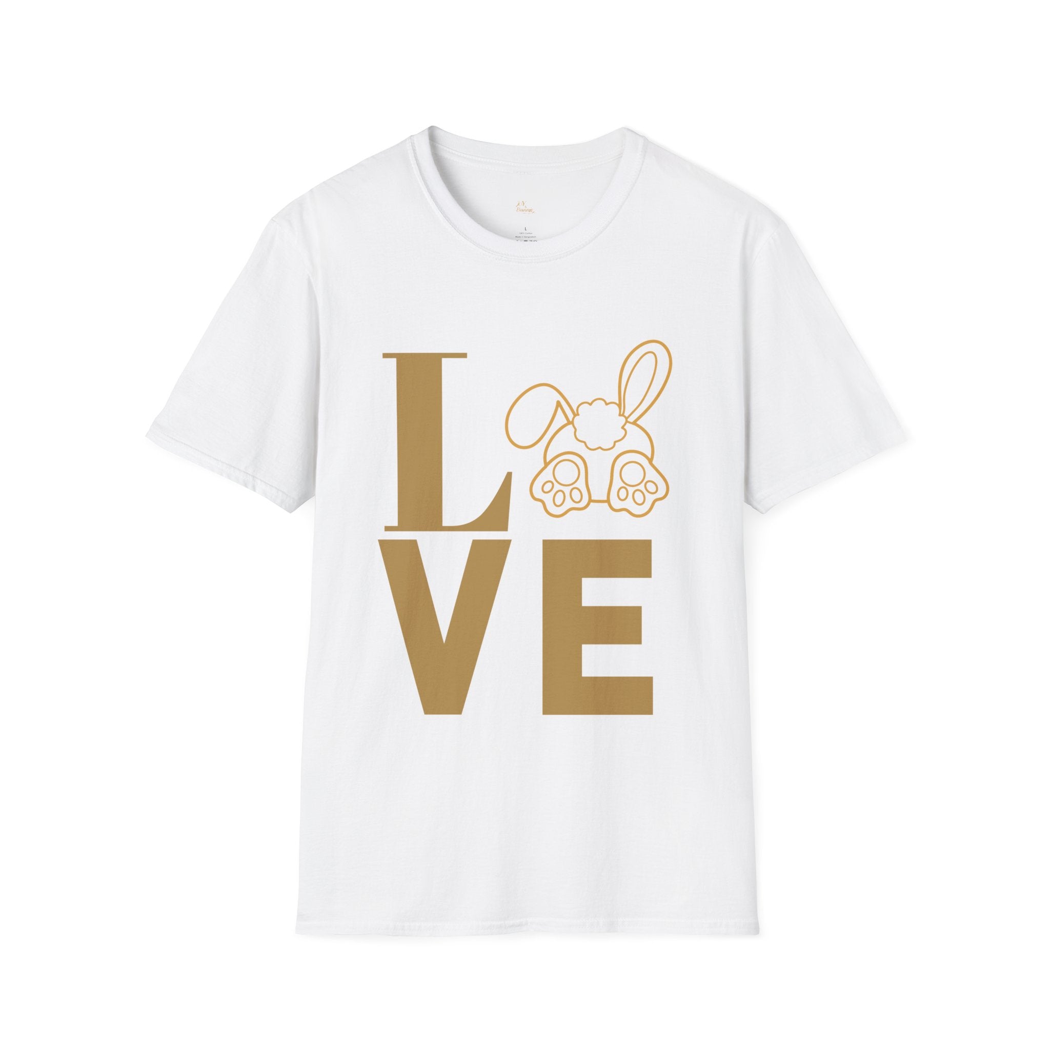 Cute Bunny Love Unisex Softstyle T-Shirt for Spring , Bunny Tee,