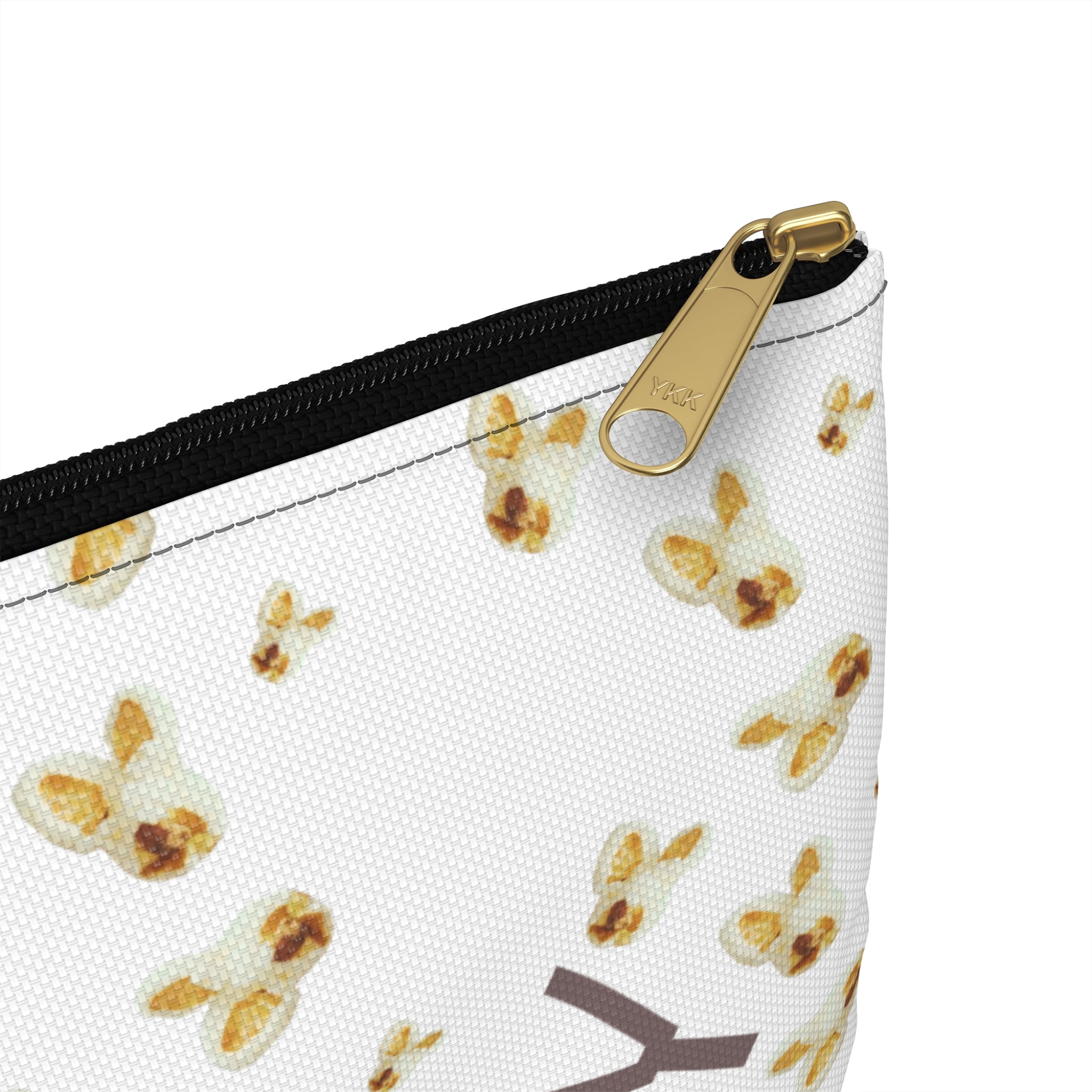 Accessory Pouch — "POPCORN money" Bunny Pattern little pouch