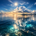 Lake with Sunset