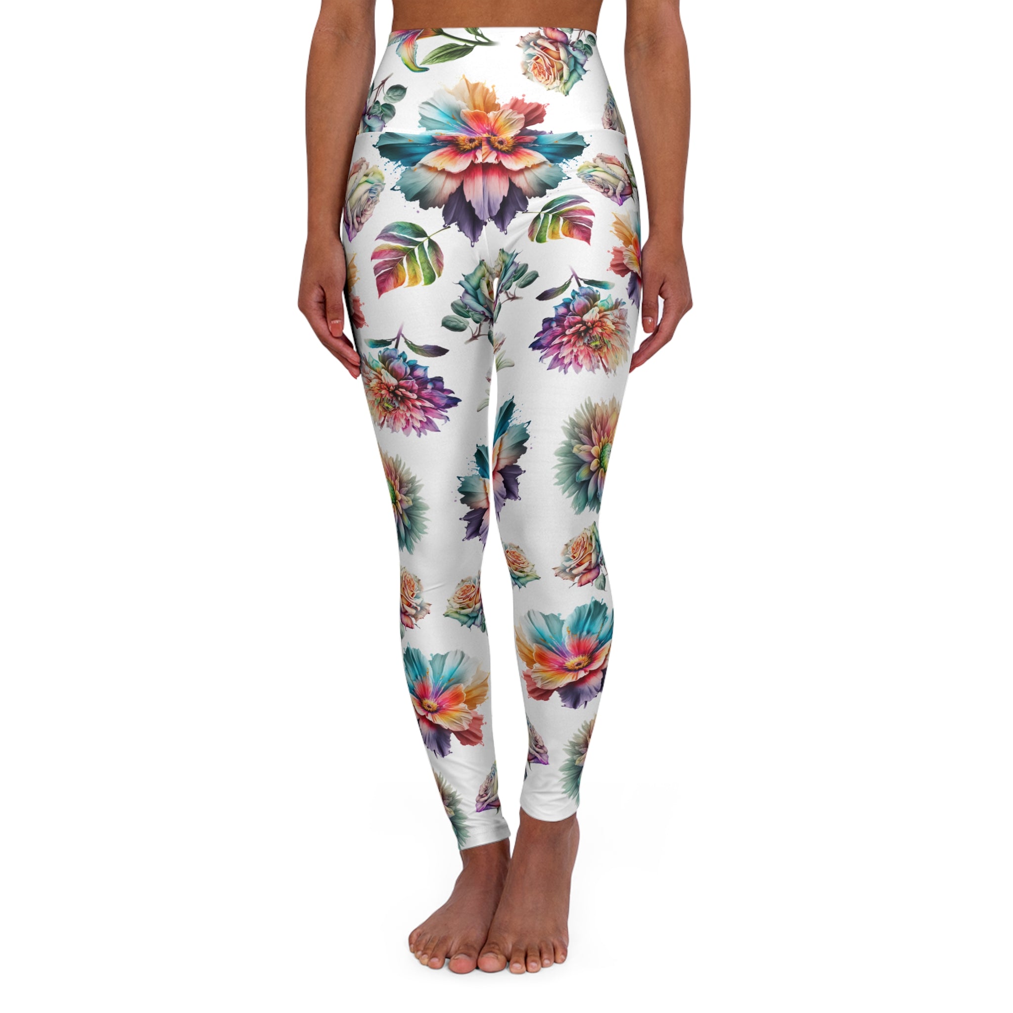 High Waisted Yoga Leggings  (AOP)