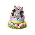 Easter Bunny Kiss-Cut Sticker
