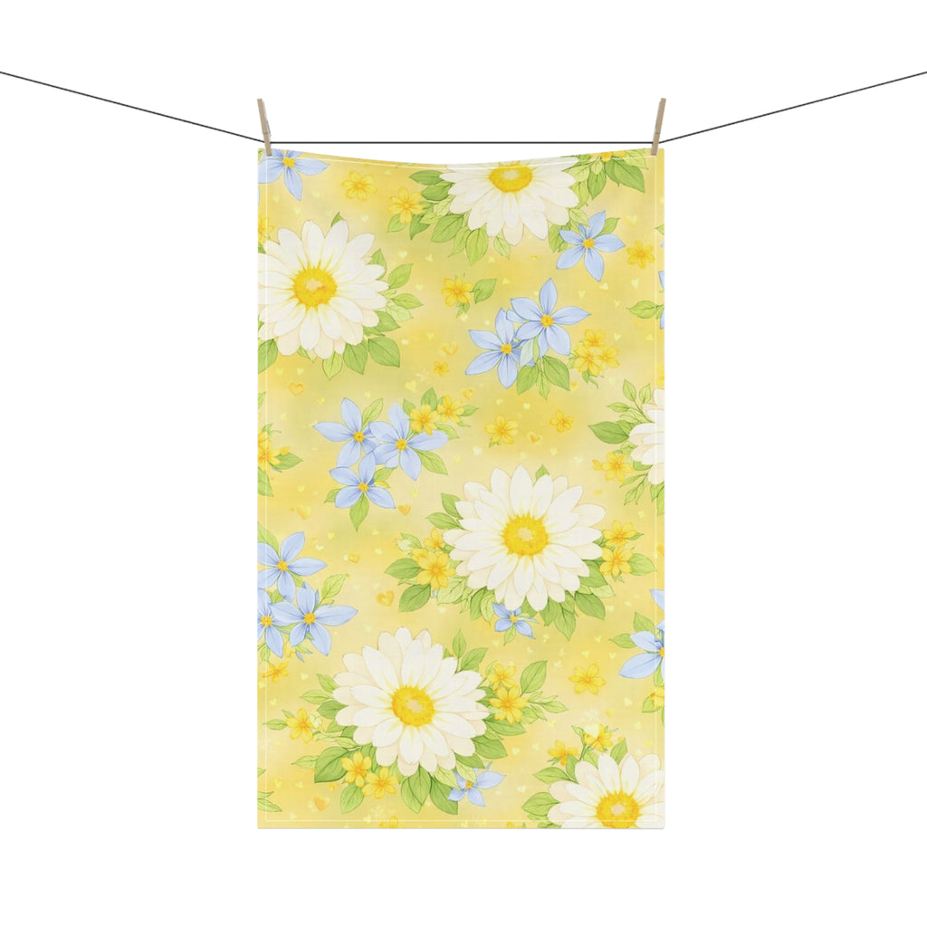Daisy Meadows Floral Tea Towel – Yellow Spring Kitchen Towel