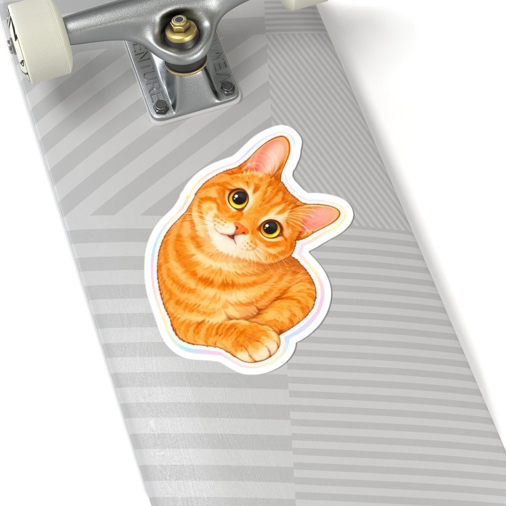 Orange Cat Kiss-Cut Sticker