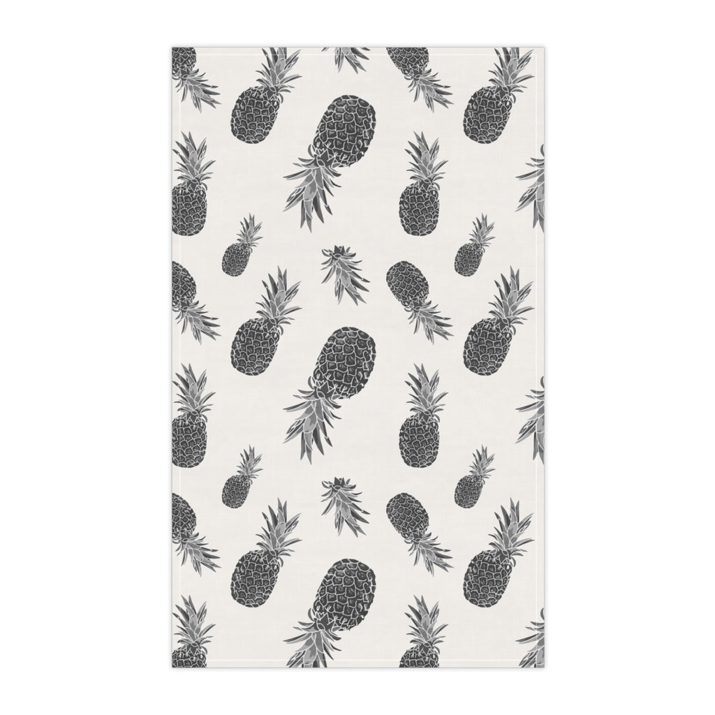 Black and White Pineapple Tea Towel