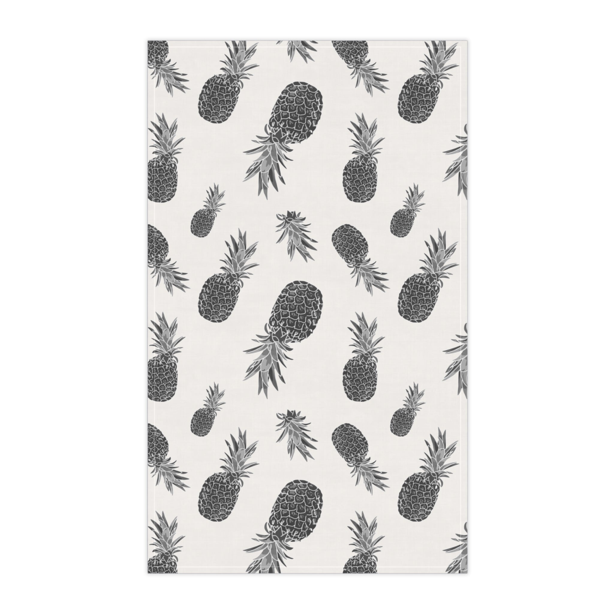Black and White Pineapple Tea Towel