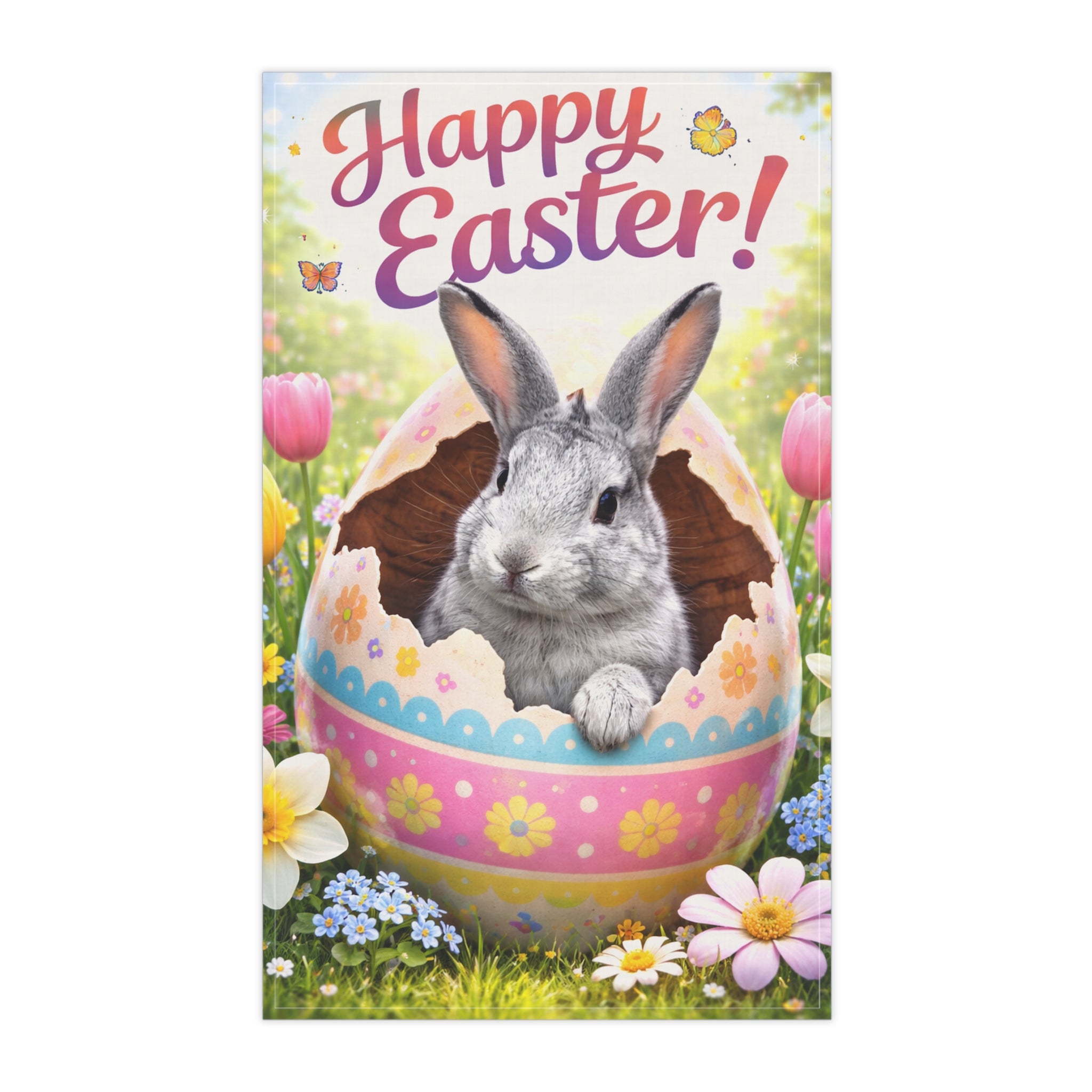 Easter Bunny Egg Tea Kitchen Towel
