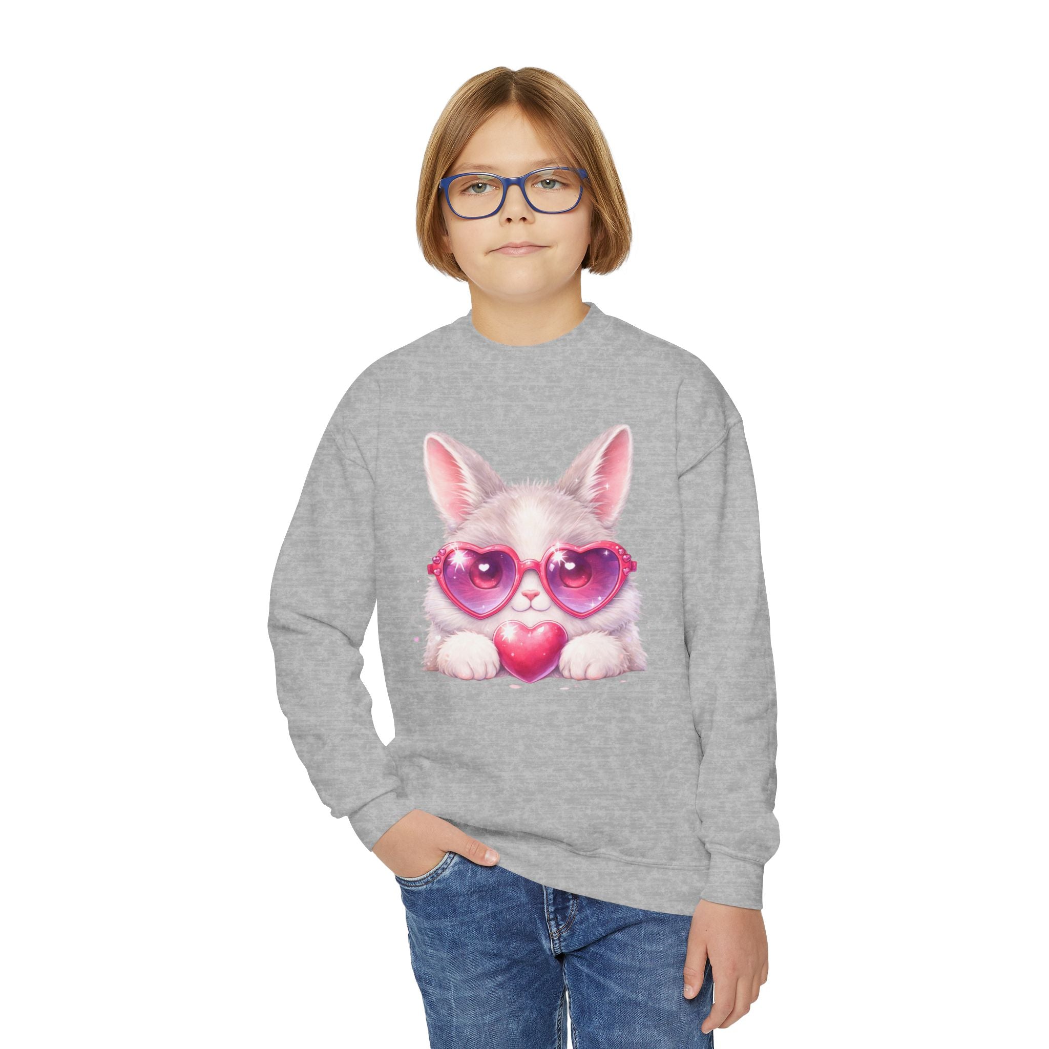 Bunny theme Youth Crewneck Sweatshirt
