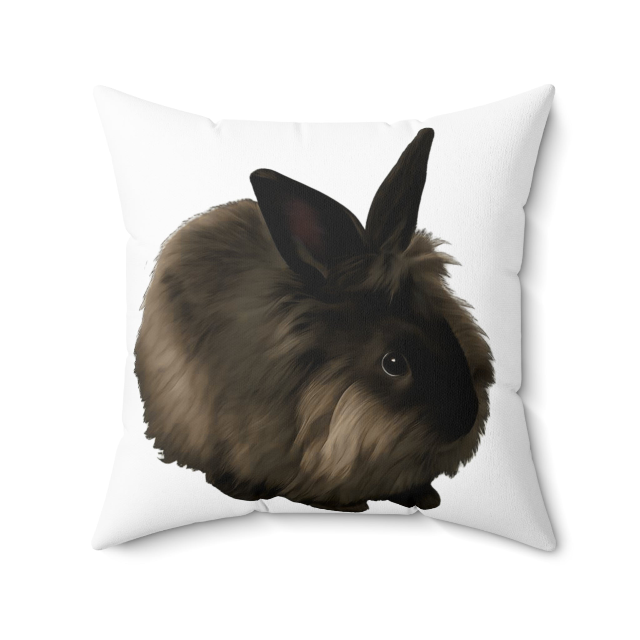Fluffy Lionhead Rabbit Decorative Pillow