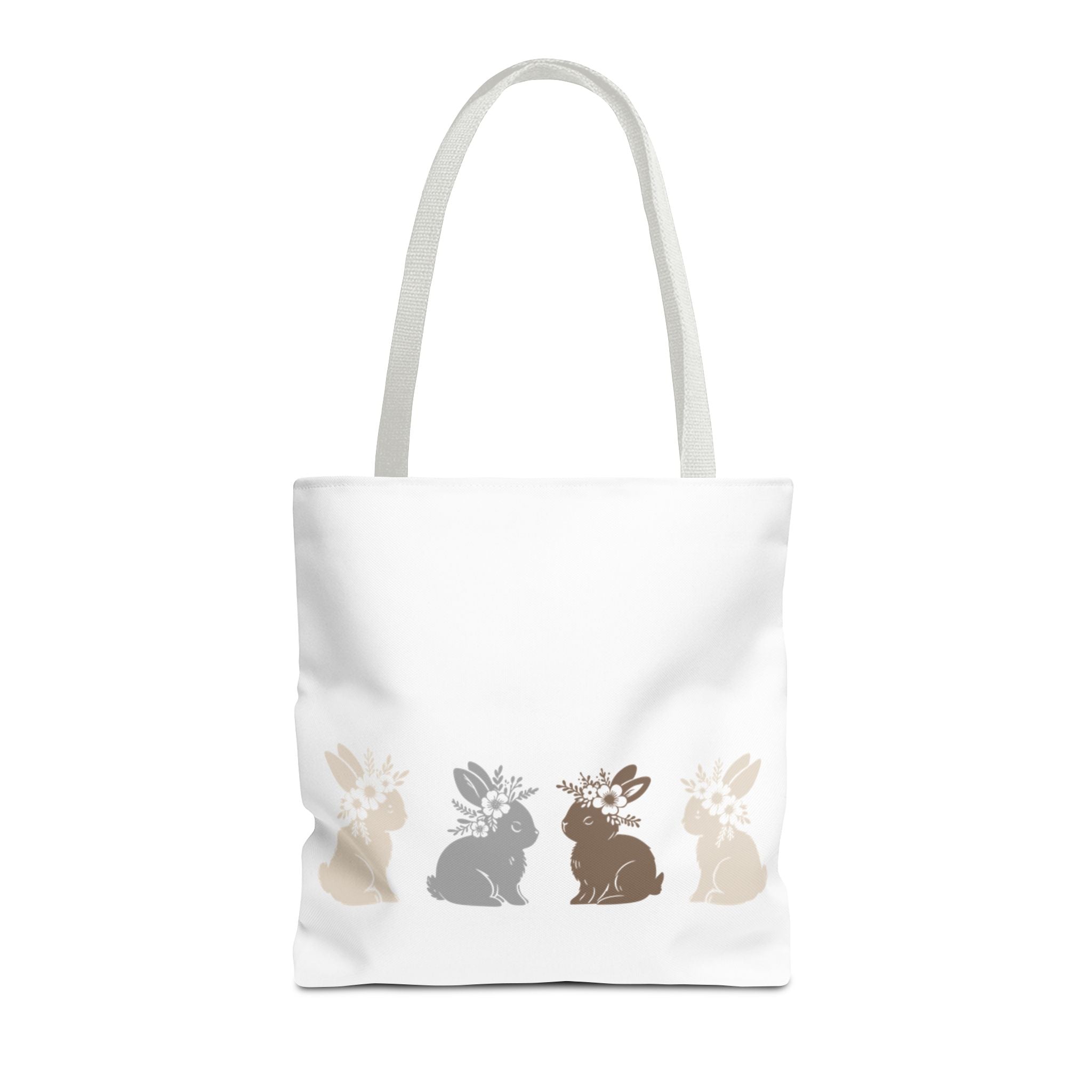 Charming Floral Bunny Tote Bag — Eco-Friendly Floral Bunny Shopping Tote Bag