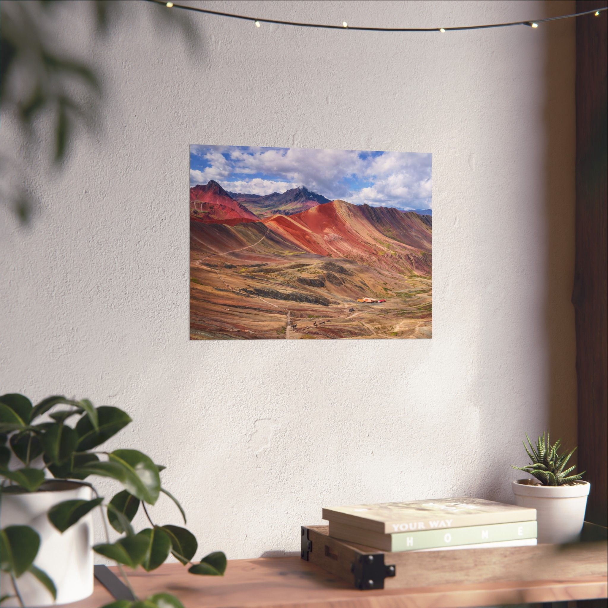 Rainbow Mountain Peru Matte Horizontal Poster — Landscape Wall Art