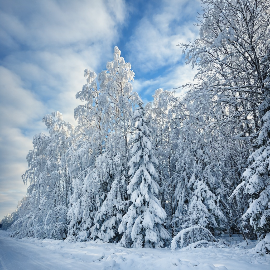 Winter landscape, digital print